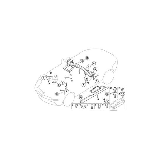 Genuine BMW 51718233264 E52 Water Outlet Hose, Splash Wall, Right (Inc. ALPINA V8 & Z8)