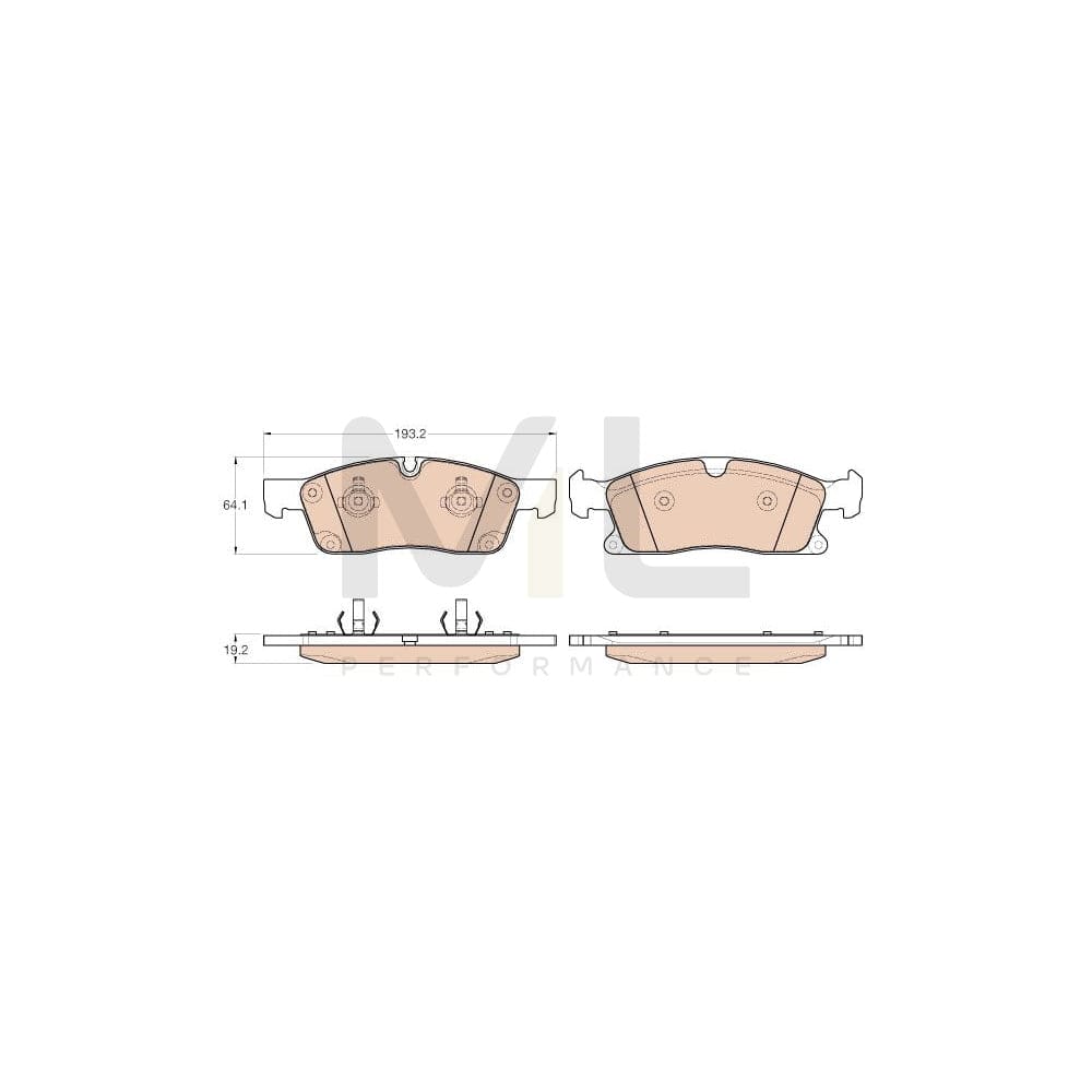 TRW Gdb1955 Brake Pad Set With Acoustic Wear Warning