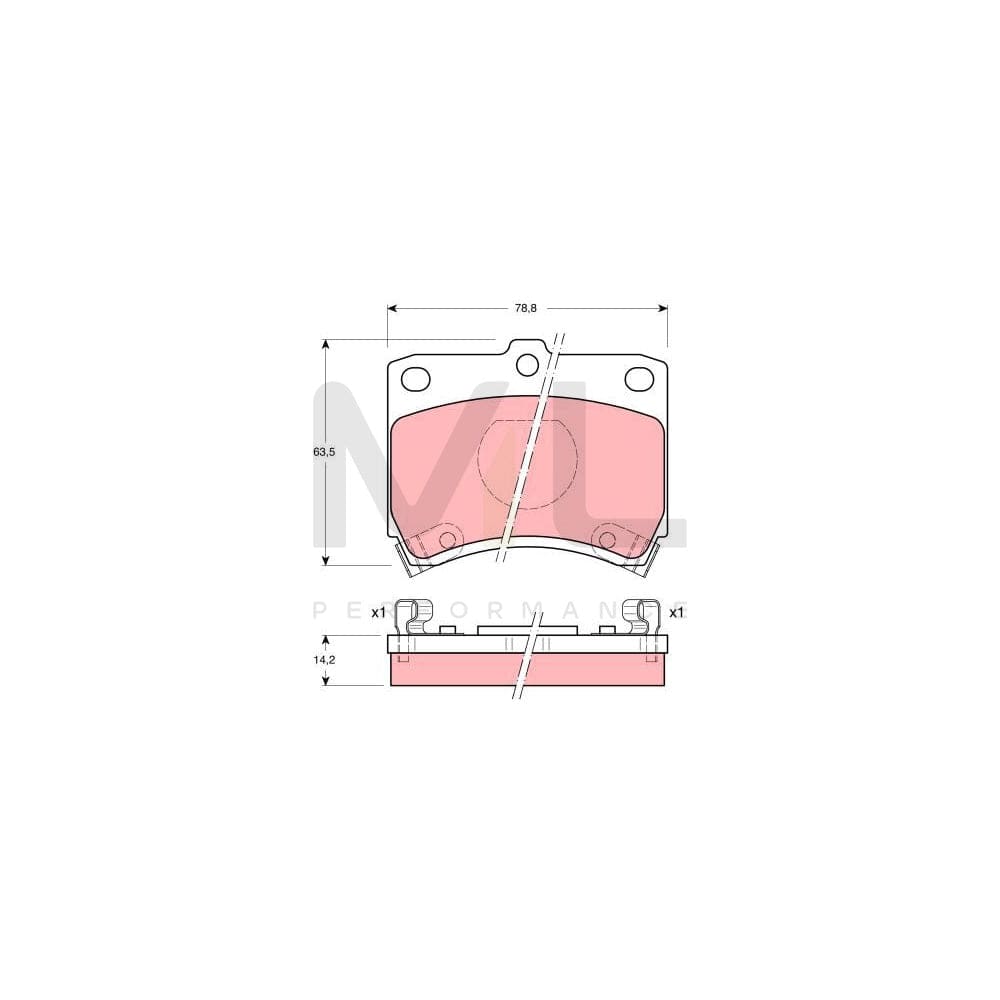 TRW Gdb773 Brake Pad Set With Acoustic Wear Warning