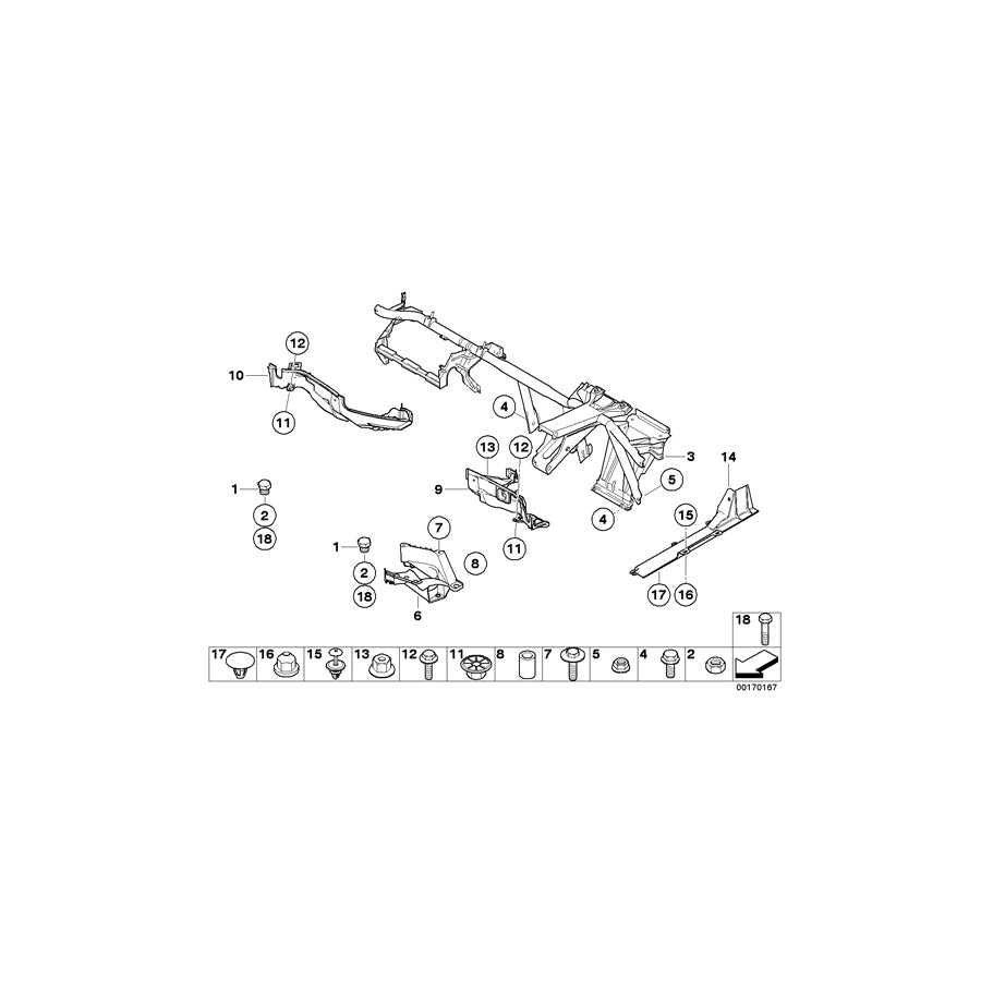 Genuine BMW 51718250435 E53 Aggregate Support (Inc. X5 4.4i, X5 3.0d & X5 4.6is)