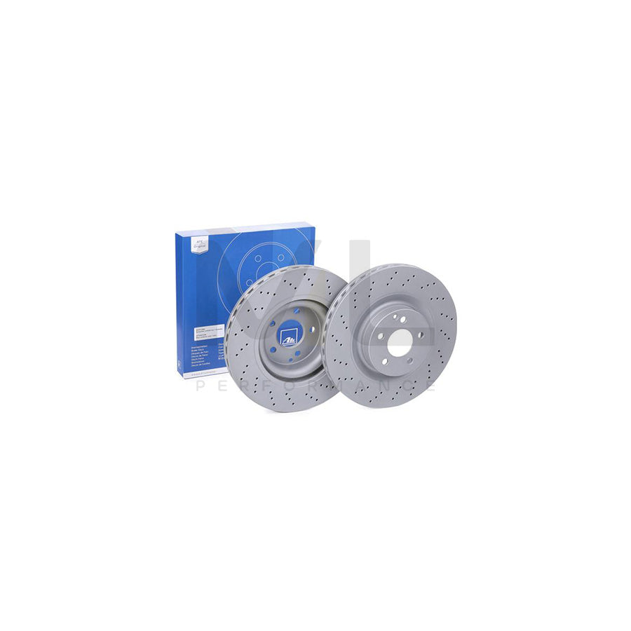 ATE 24.0132-0138.1 Brake Disc Perforated / Vented, Coated, Alloyed / High-carbon, with bolts/screws  - 1 piece