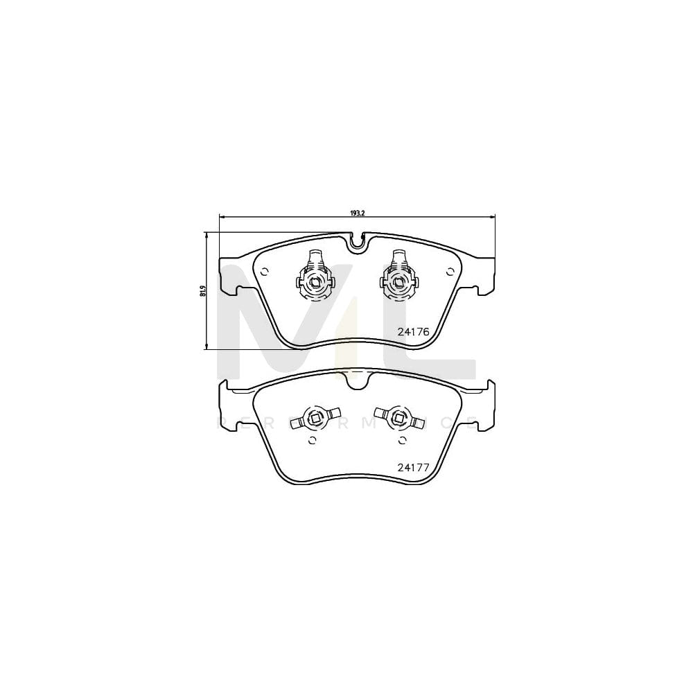 Hella 8DB 355 020-031 Brake Pad Set Prepared For Wear Indicator | ML Performance Car Parts