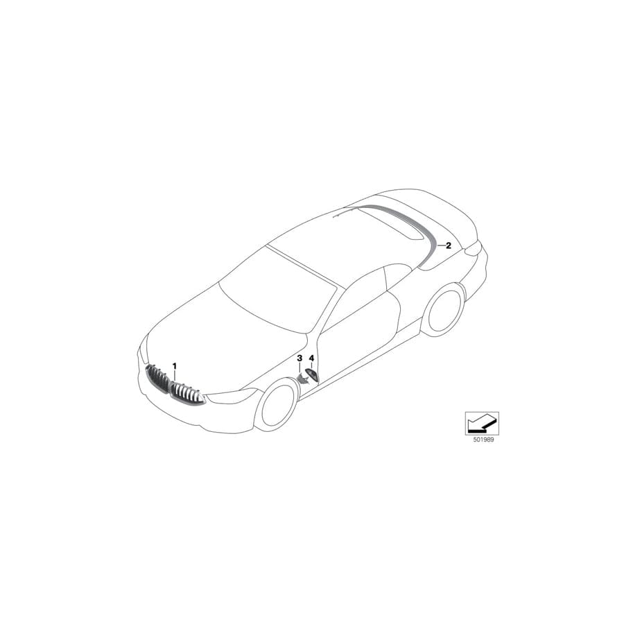 Genuine BMW 51138091026 G15 G16 G14 Trim, Air Duct, Sidewall, Right (Inc. 840iX, 840dX & M850iX)