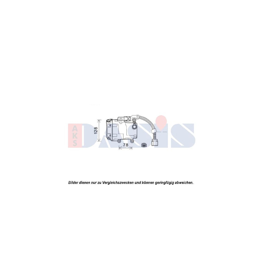 AKS Dasis 851987N Compressor, Air Conditioning for Toyota Prius II Liftback (Xw20)