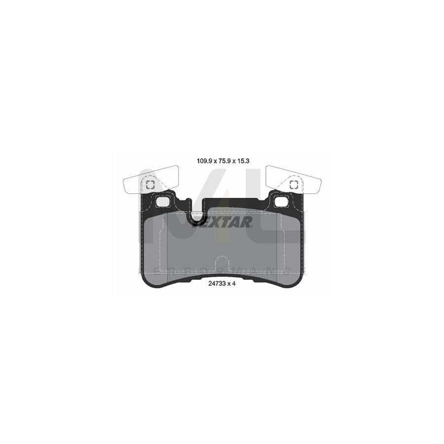 TEXTAR 2473301 Brake pad set prepared for wear indicator