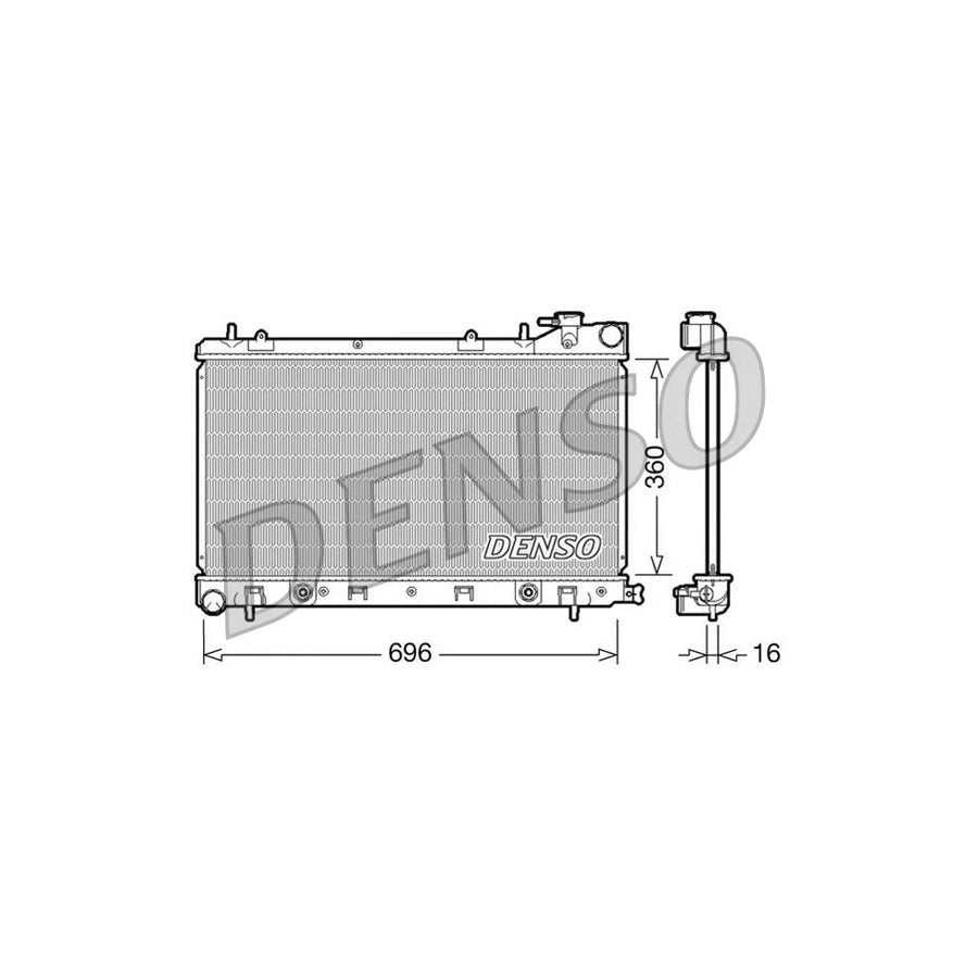 DENSO DRM36002 Engine Radiator for Subaru Forester II (Sg)