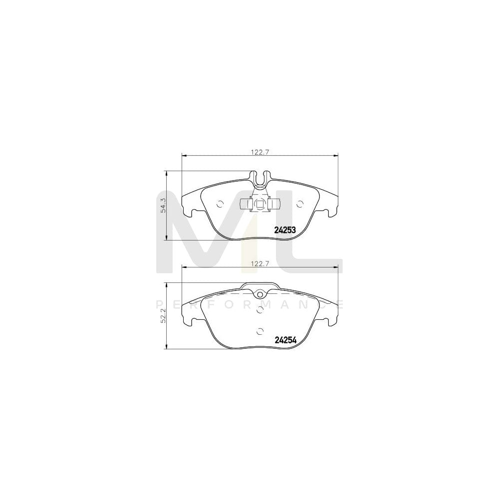 Hella 8DB 355 012-741 Brake Pad Set Prepared For Wear Indicator | ML Performance Car Parts