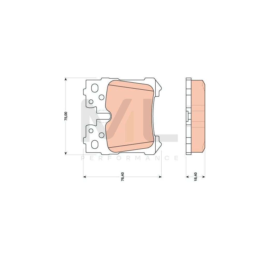 TRW Gdb3475 Brake Pad Set For Lexus Ls Iv (Xf40) Prepared For Wear Indicator