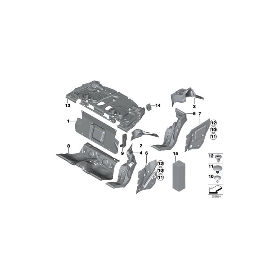 Genuine BMW 51487225713 Noise Insulation, Side Panel, Left (Inc. 650iX 4.0, 650iX & 640dX)