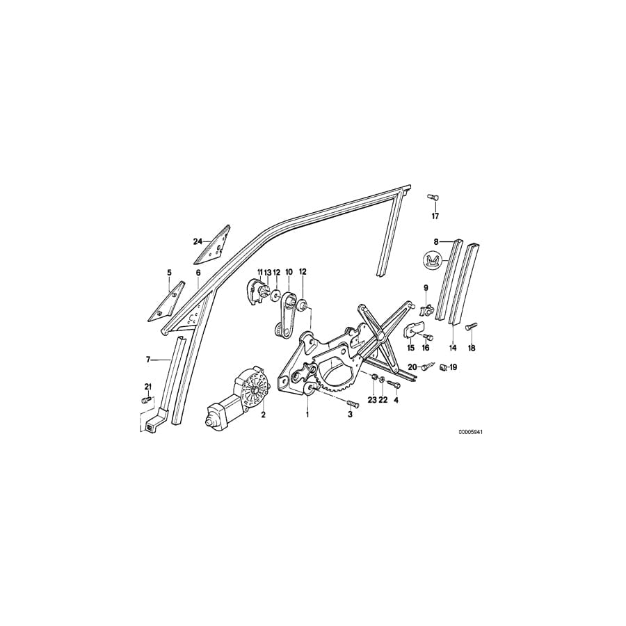 Genuine BMW 51328126753 E34 Window Crank PERGAMENT (Inc. 525ix, 525td & 518i)