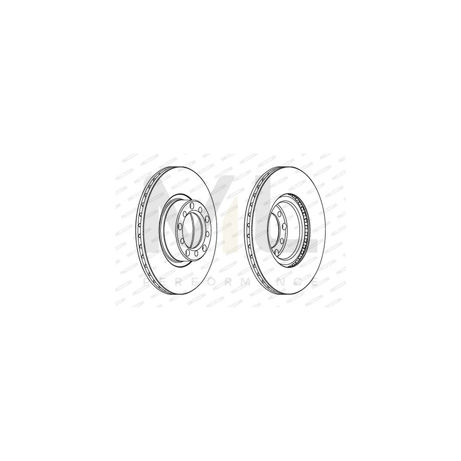 Ferodo Premier DDF476 Brake Disc Vented, Without Bolts/Screws  - Pair