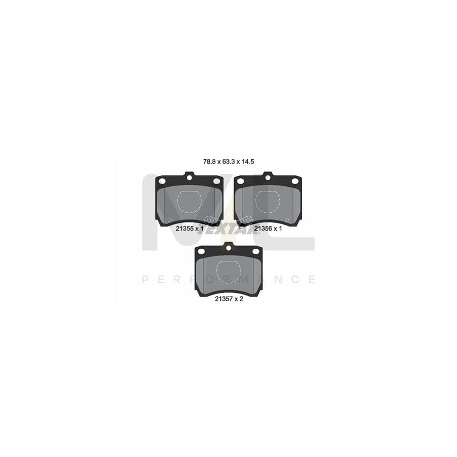 TEXTAR 2135501 Brake pad set with acoustic wear warning