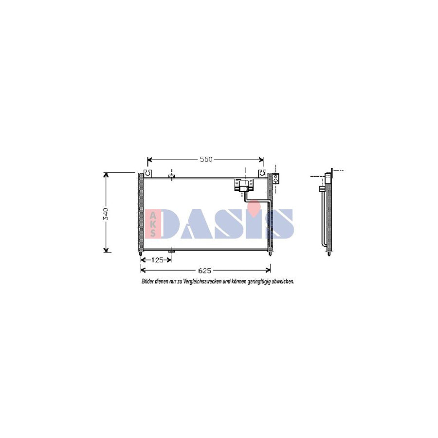 AKS Dasis 112310N Air Conditioning Condenser for Mazda 323