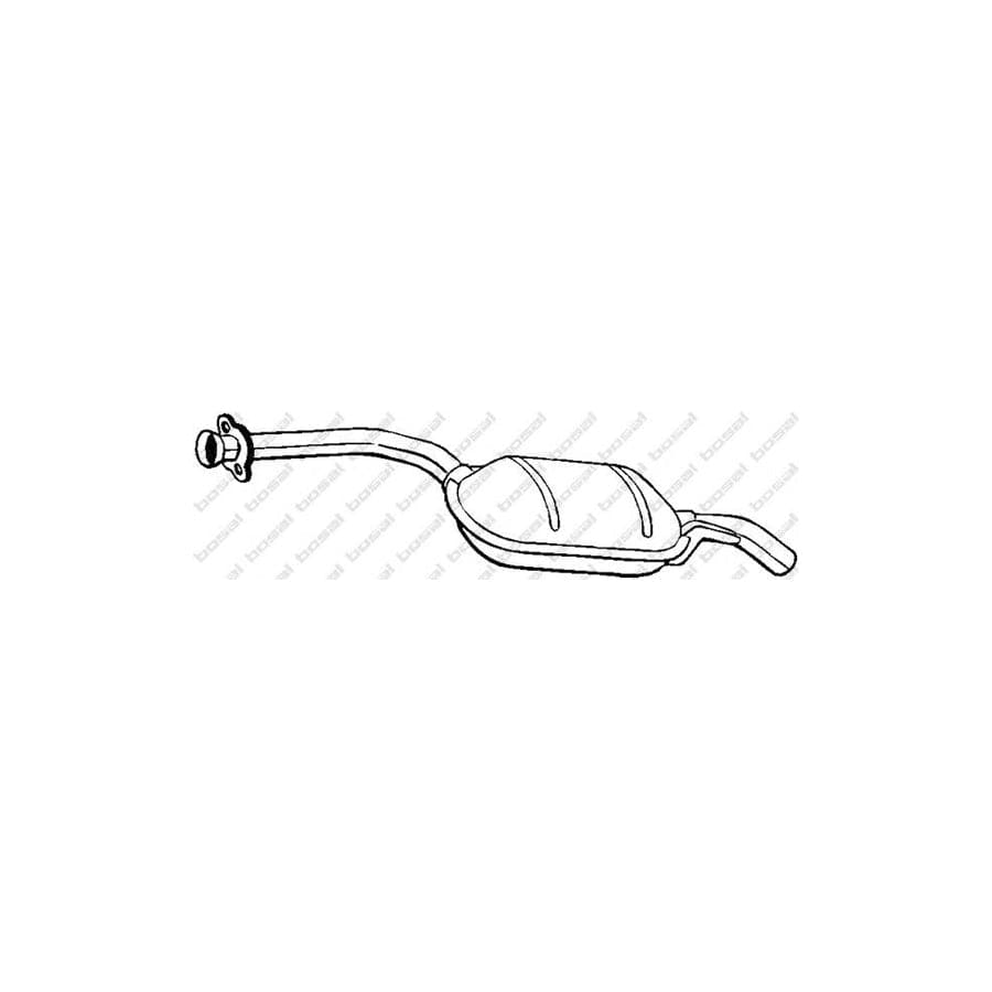 Bosal 175-293 Middle Silencer Suitable for Mercedes-Benz W124 Coupe (C124)