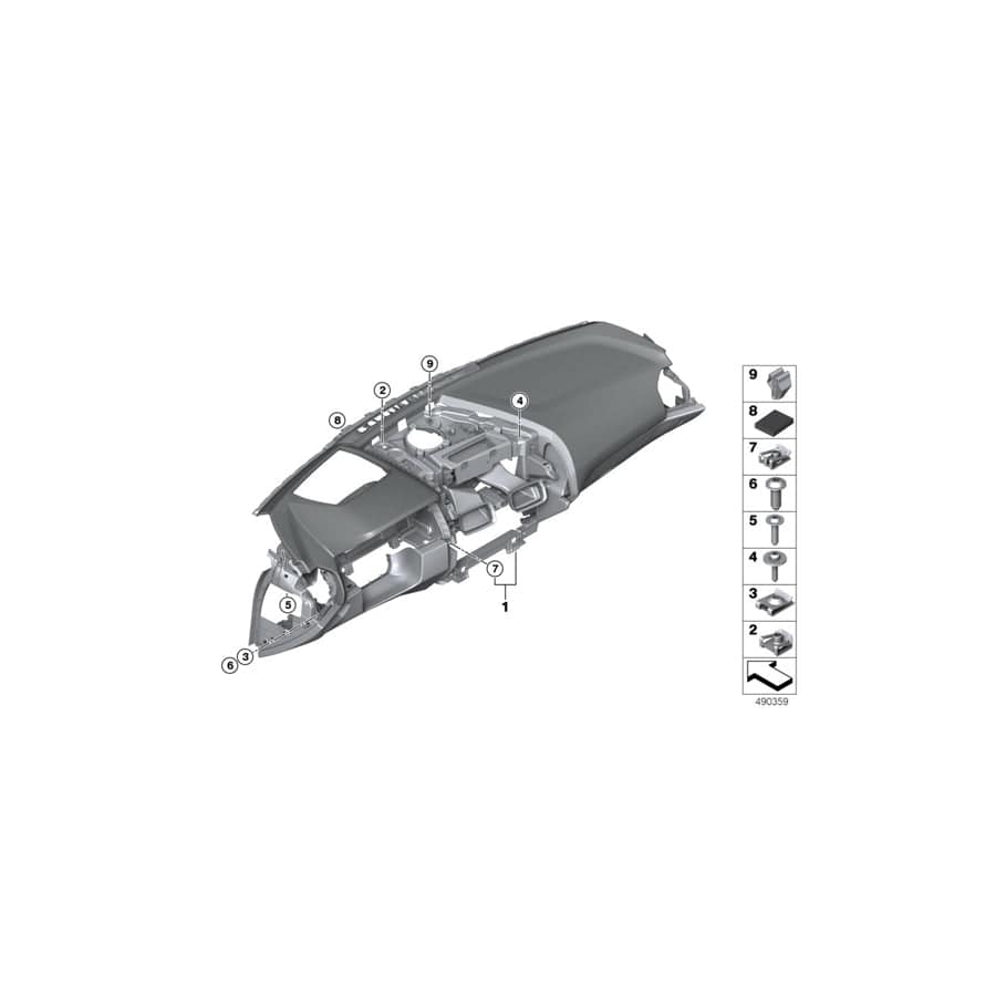 Genuine BMW 51458098165 F92 F93 F91 Dashboard Leather Head-Up Display MIDRAND BEIGE (Inc. M8)