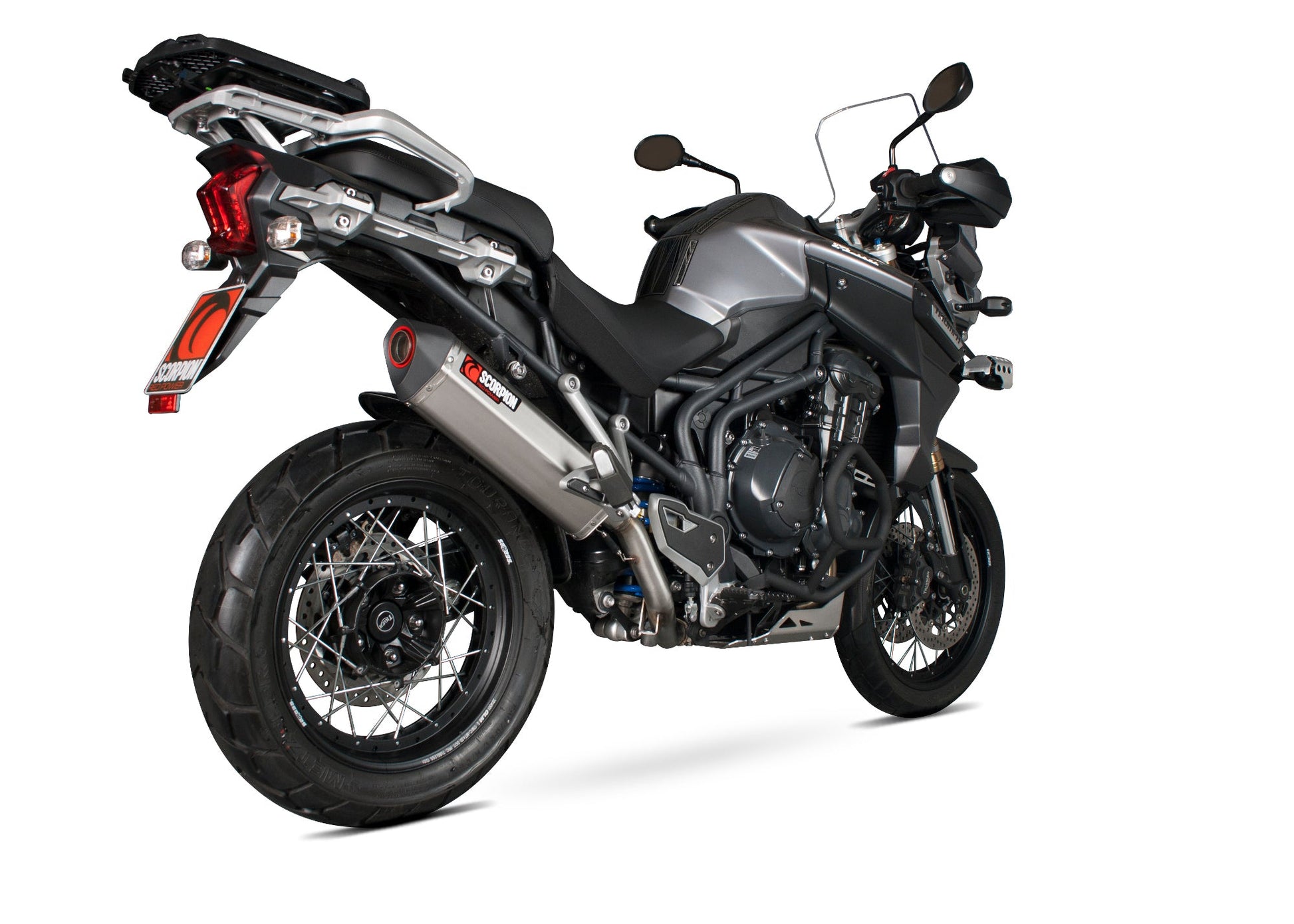Scorpion RTR73SEO Triumph Tiger 1200 Explorer Serket Parallel Slip-On - Brushed Stainless Steel Sleeve | ML Performance UK UK