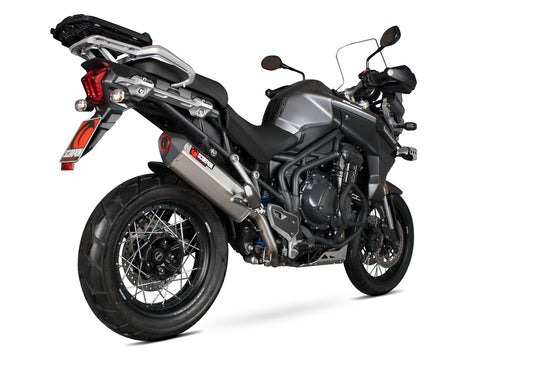 Scorpion RTR73SEO Triumph Tiger 1200 Explorer Serket Parallel Slip-On - Brushed Stainless Steel Sleeve | ML Performance UK UK