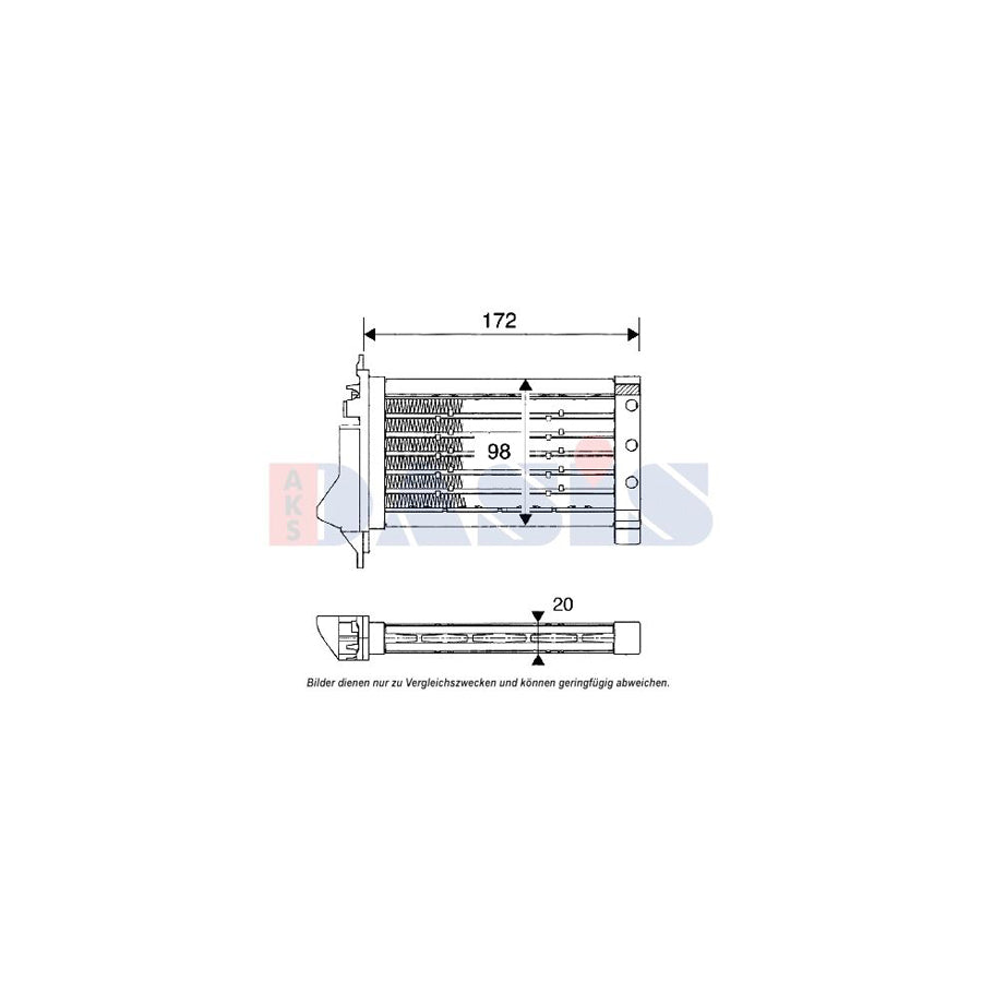 AKS Dasis 079006N Heater Matrix for Nissan Micra III Hatchback (K12)