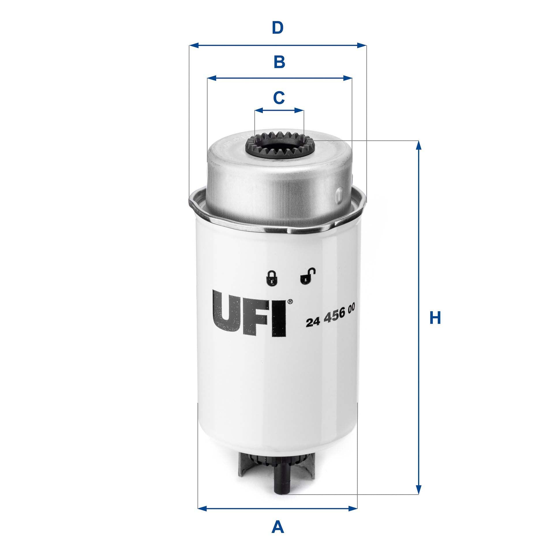 UFI 24.456.00 Fuel Filter For Ford Transit