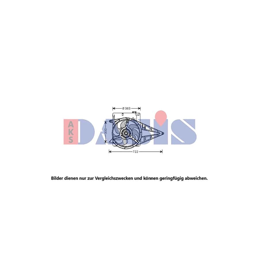 AKS Dasis 158127N Fan, Radiator for Opel Omega