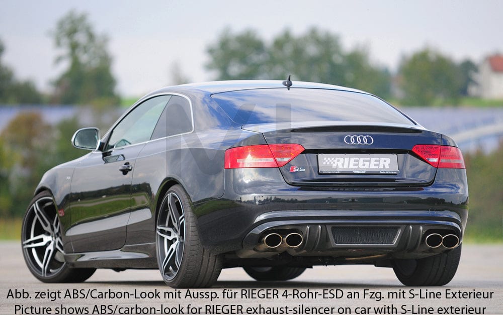 Rieger 00055445 Audi B8 B81 A5 Rear Diffuser 4 | ML Performance UK Car Parts