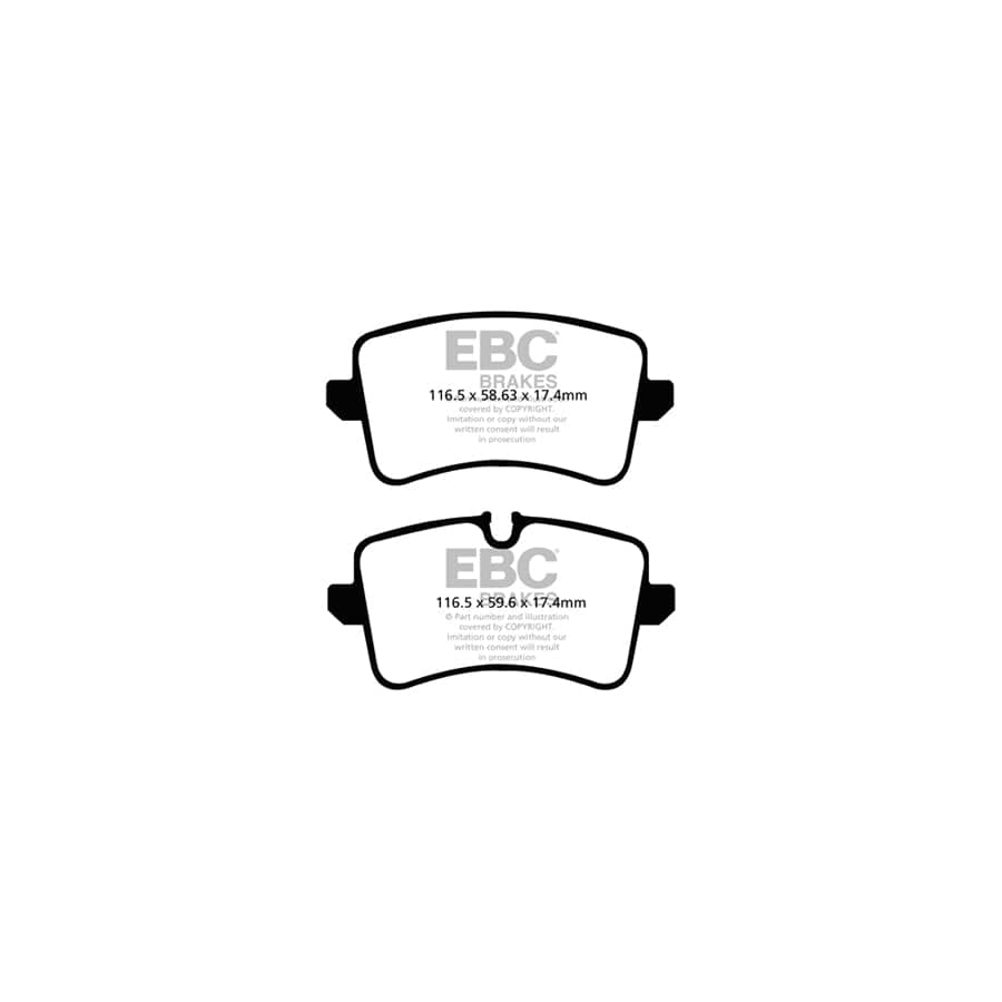 EBC PD04KR604 Porsche Macan Bluestuff Rear Brake Pad & Plain Disc Kit - TRW Caliper 2 | ML Performance UK Car Parts