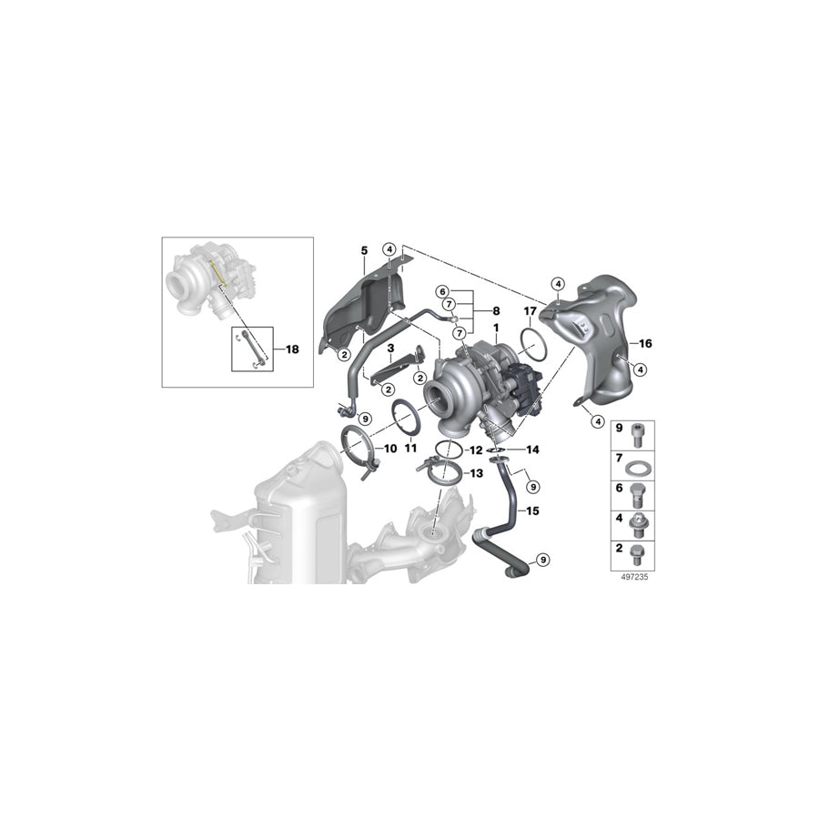 Genuine BMW 11428513615 F45 F56 Return Pipe (Inc. 218d, X2 18d & 218dX)