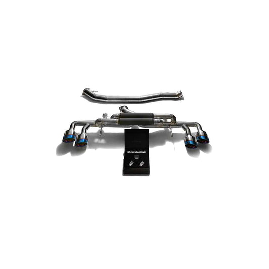 Armytrix NI35T-QT11B Titanium Valvetronic 90mm Exhaust System Nissan GT-R R35 2009-2021 with Quad Blue Coated 5"
