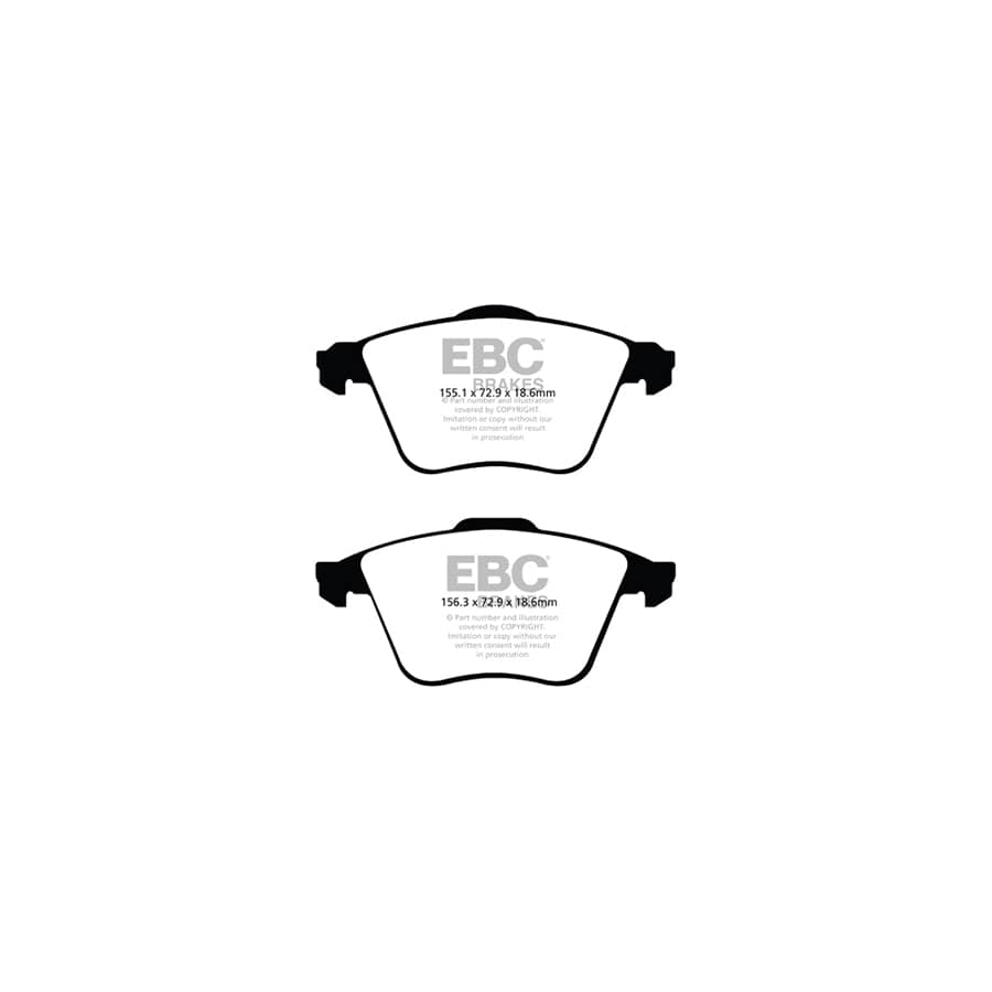 EBC PD08KF417 Opel Signum Yellowstuff Front Brake Pad & USR Disc Kit - ATE Caliper 2 | ML Performance UK Car Parts