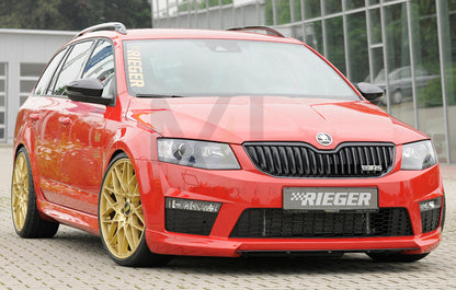 Rieger 00079010 Skoda 5E Octavia RS Front Splitter 4 | ML Performance UK Car Parts