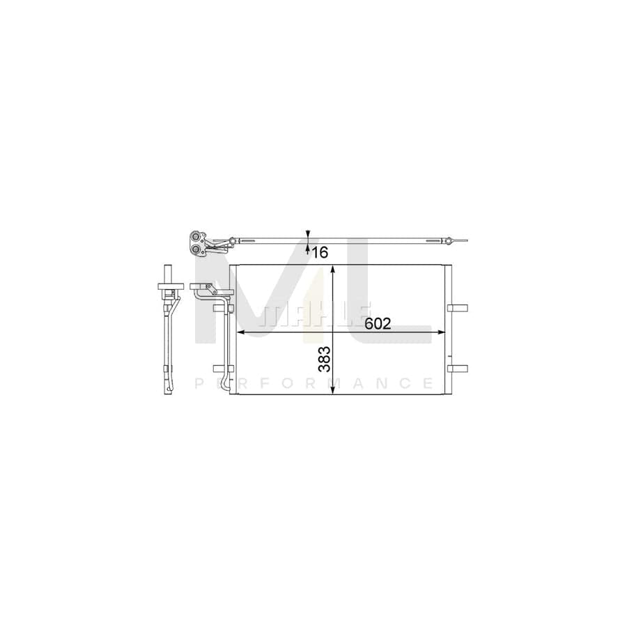 MAHLE ORIGINAL AC 410 001S Air conditioning condenser without dryer | ML Performance Car Parts