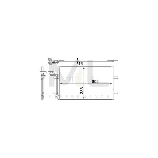 MAHLE ORIGINAL AC 410 001S Air conditioning condenser without dryer | ML Performance Car Parts