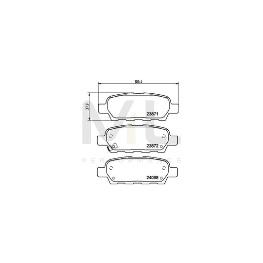Hella 8DB 355 010-241 Brake Pad Set With Acoustic Wear Warning | ML Performance Car Parts