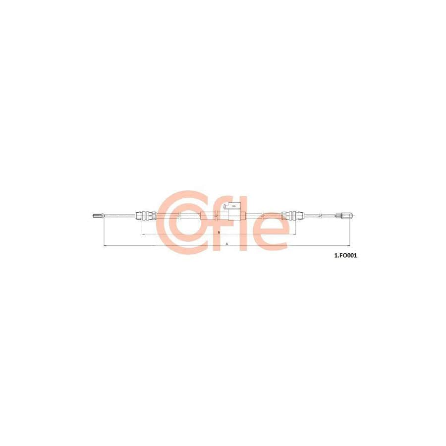 Cofle 1.Fo001 Hand Brake Cable for Ford Transit