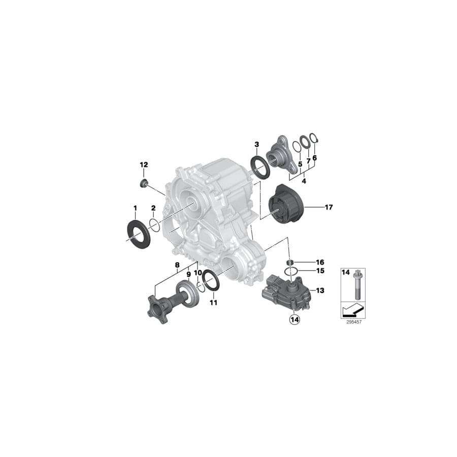 Genuine BMW 27107645468 F10 F11 Output Flange Set M12X1,5 (Inc. 525dX & 528iX)