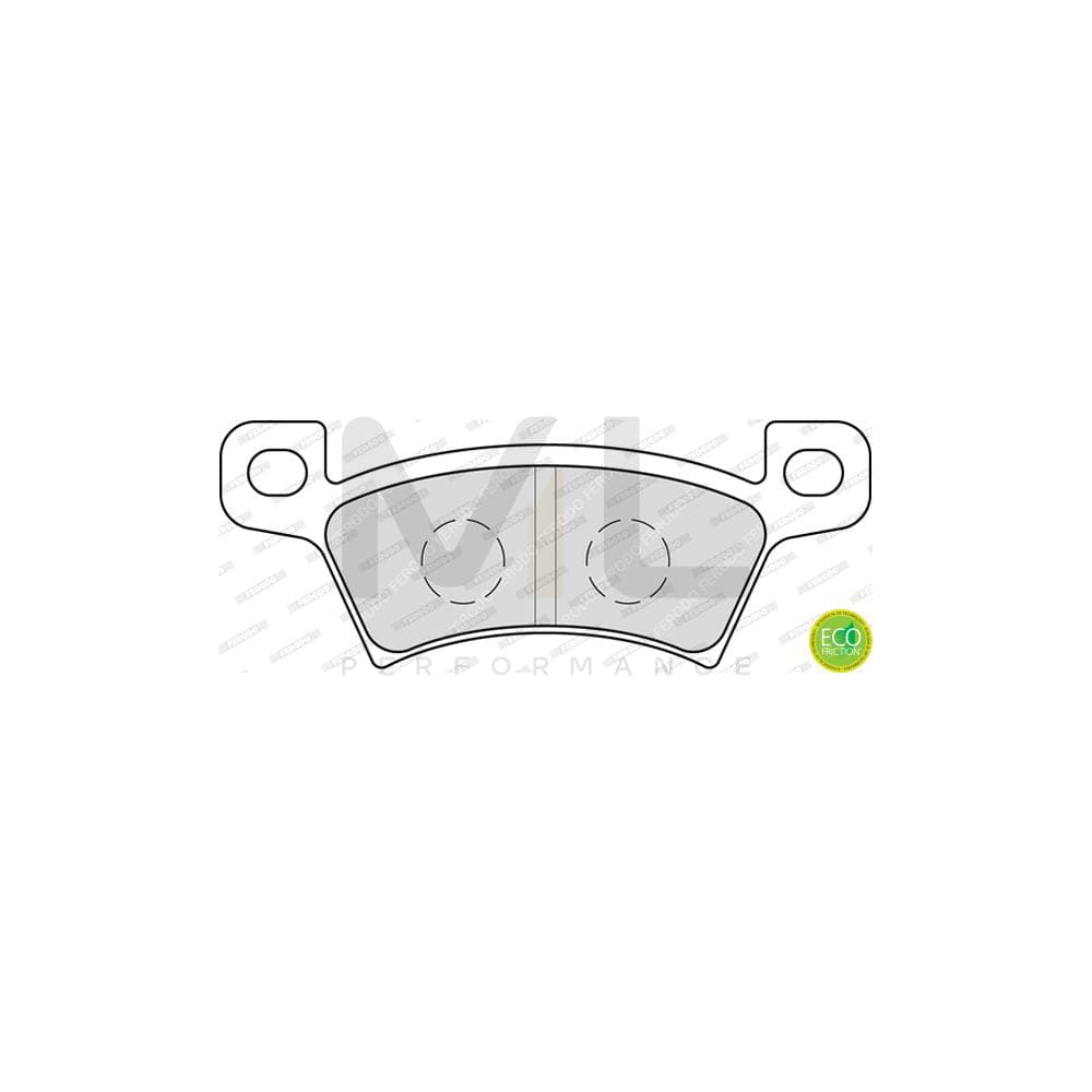 Ferodo Premier Eco Friction FDB4386 Brake Pad Set Not Prepared for Wear Indicator, Without Accessories