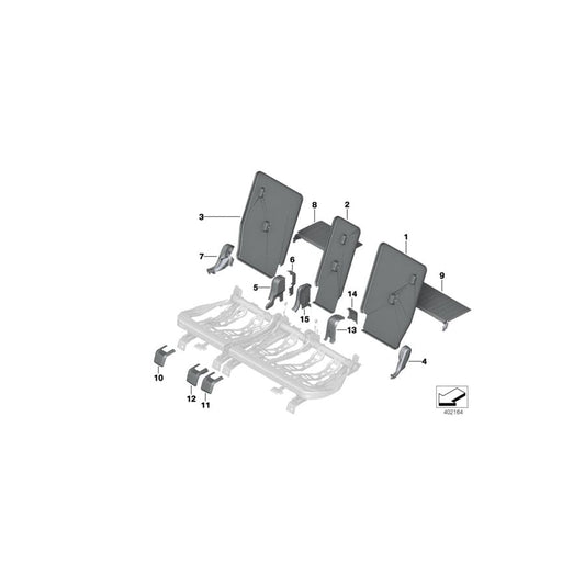 Genuine BMW 52207384747 F45 F48 Trim For Backrest, Inner Right CANBERRABEIGE (Inc. X1 & 216d)