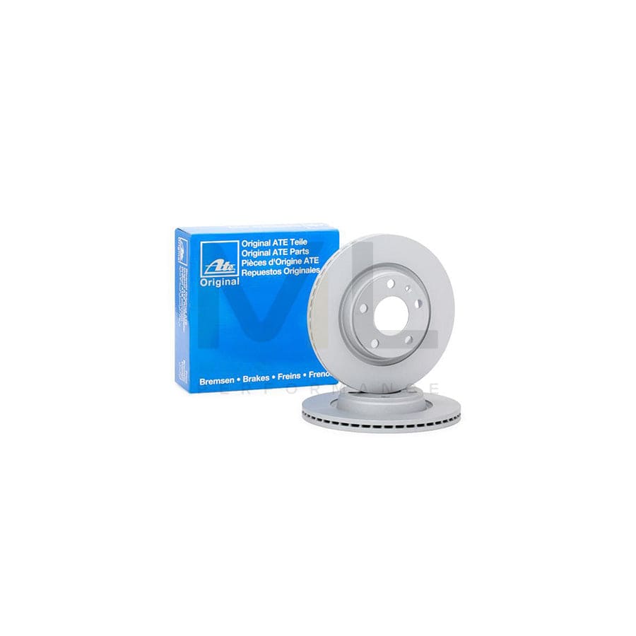 ATE 24.0122-0152.1 Brake Disc Vented, Coated, High-carbon, with bolts/screws  - 1 piece