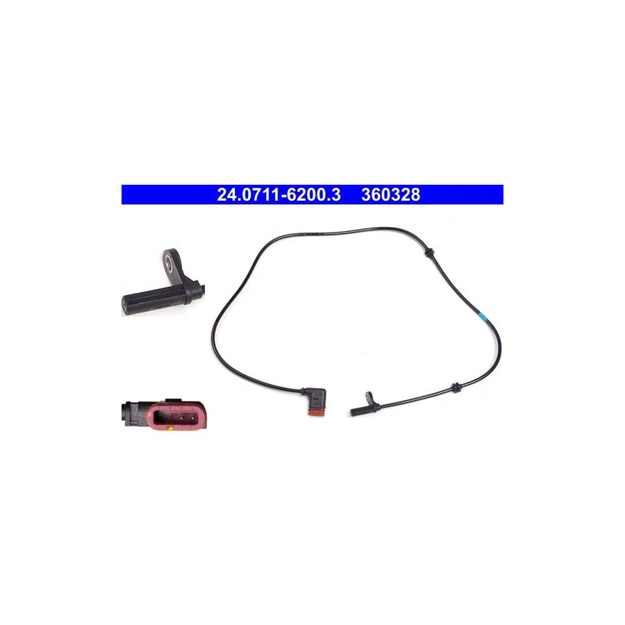 ATE 24.0711-6200.3 Abs Sensor Suitable for Mercedes-Benz Glk (X204)