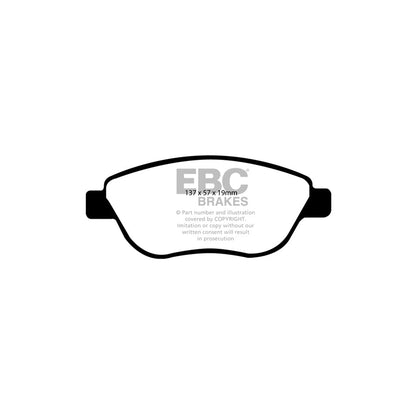 EBC PD01KF1152 Opel Vauxhall Corsa D Greenstuff Front Brake Pad & Plain Disc Kit  2 | ML Performance UK Car Parts
