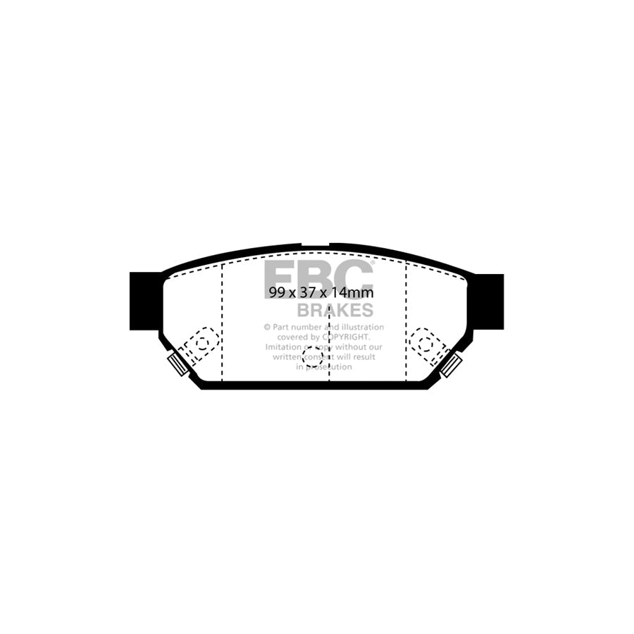 EBC PD12KR155 Mitsubishi FTO Redstuff Rear Brake Pad & GD Disc Kit 2 | ML Performance UK Car Parts