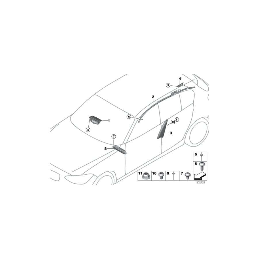 Genuine BMW 72127293285 F22 F87 Deflector Plate, Left (Inc. 430iX, 418d & 440i)