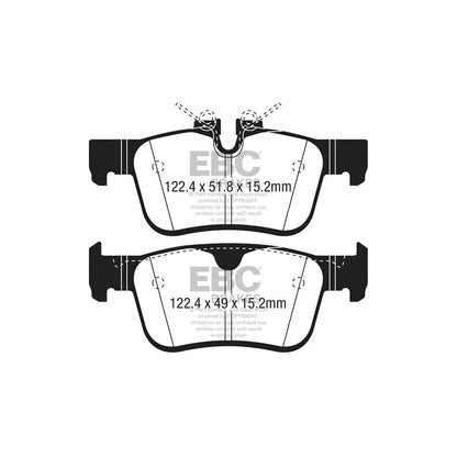 EBC PD01KR913 Volvo Greenstuff Rear Brake Pad & Plain Disc Kit - ATE Caliper (Inc. S60, S90, V60, V90) 2 | ML Performance UK Car Parts