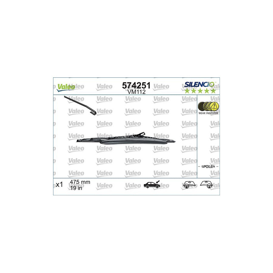 Valeo Silencio Conventional Single 574251 Wiper Blade
