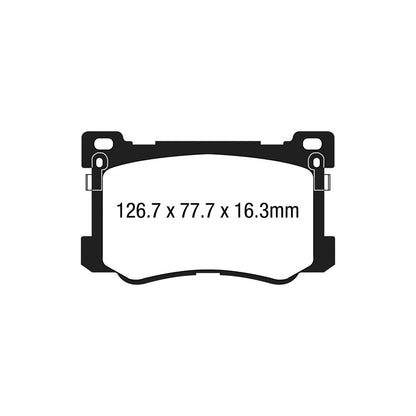 EBC DP33048C Hyundai Genesis Redstuff Front Brake Pads - Brembo Caliper 2 | ML Performance UK Car Parts