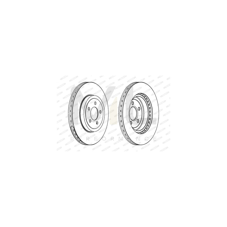 Ferodo Premier DDF1765C-1 Brake Disc Vented, Coated, Without Bolts/Screws  - Pair