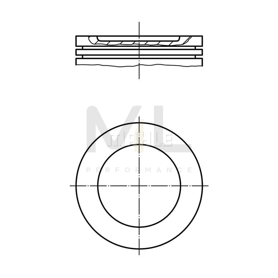 MAHLE ORIGINAL 002 04 02 Piston 83,9 mm, without cooling duct | ML Performance Car Parts