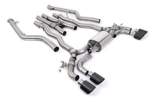 MillTek SSXBM1231 BMW F90 M5 Cat-Back System with Carbon JET-100 Trims