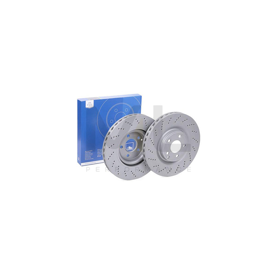 ATE 24.0132-0180.1 Brake Disc suitable for MERCEDES-BENZ CLS Perforated / Vented, Coated, Alloyed / High-carbon, with bolts/screws  - 1 piece