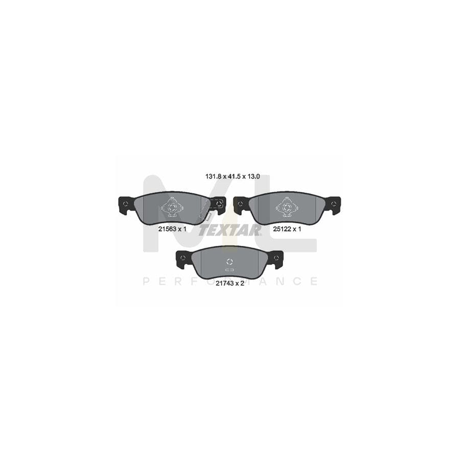 TEXTAR 2156301 Brake pad set for ISUZU TROOPER with acoustic wear warning